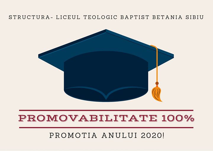 Rezultate Bacaloriat 2020                     Betania -Promovabilitate 100%
